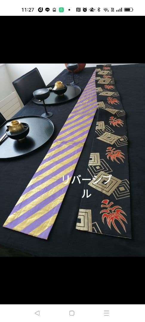 A911豪華‼️長さ調節可能‼️半帯テーブルランナー‼️120cmから