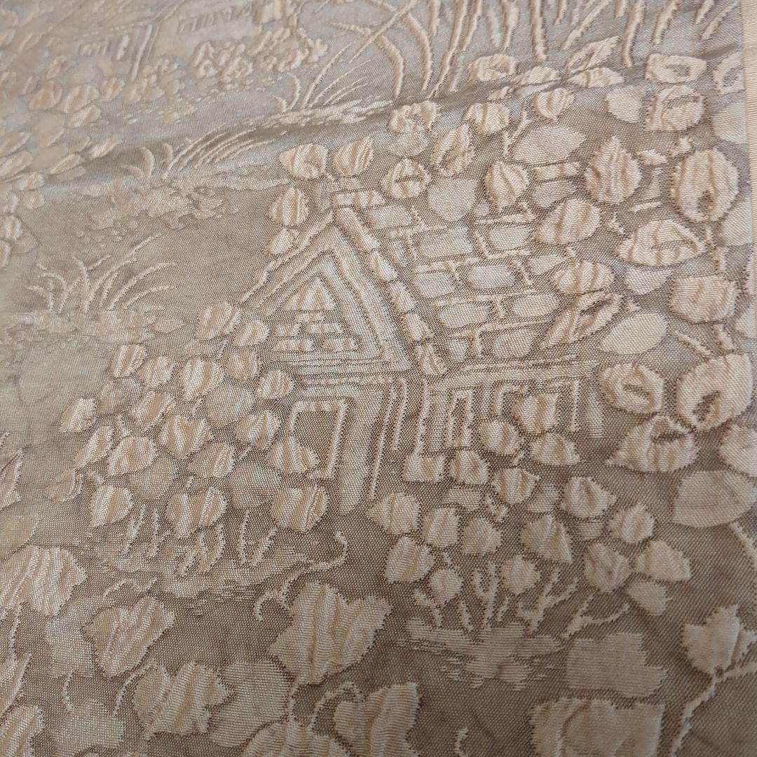 西陣織　渡文謹製　全通柄袋帯 手織纐纈 風景文　着物a