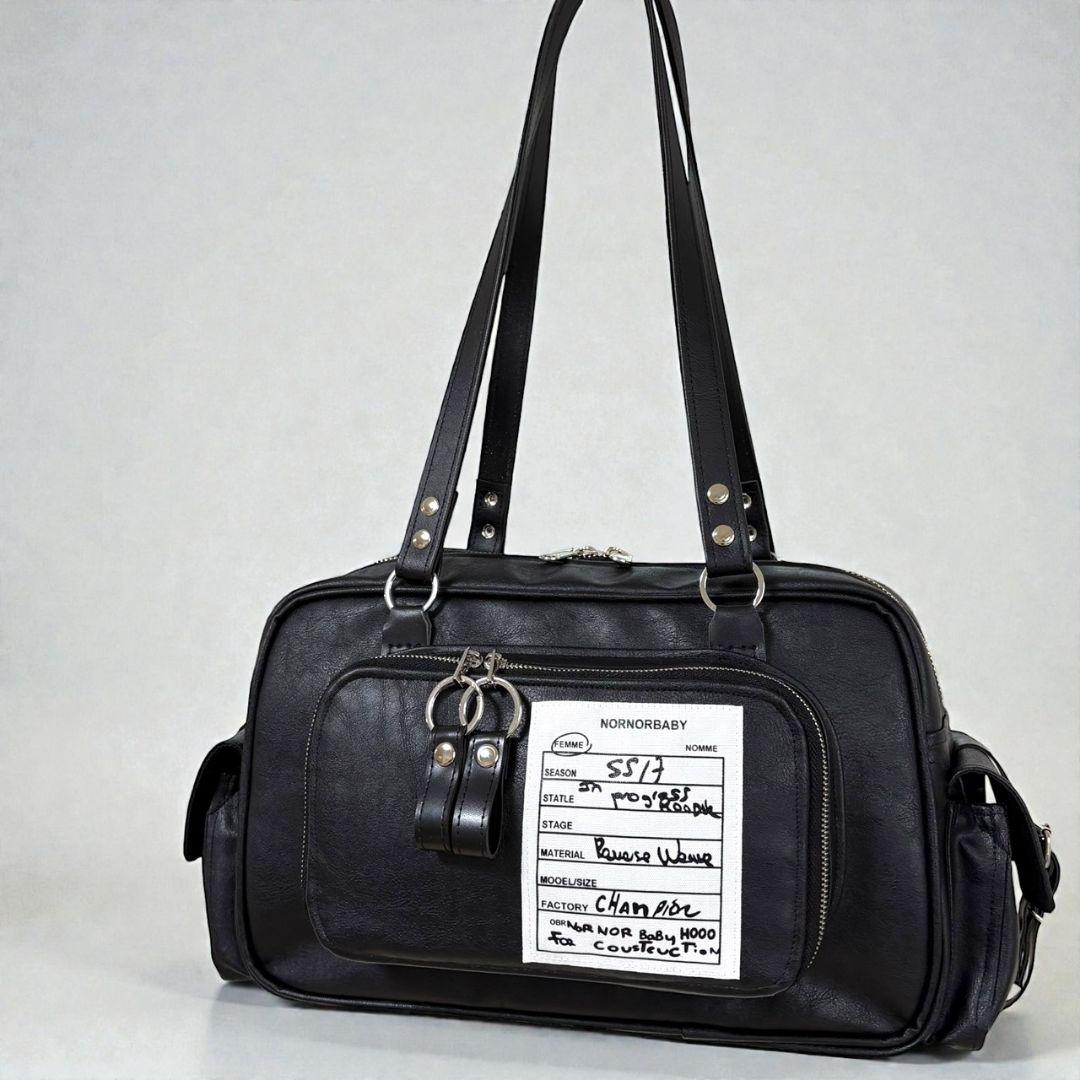 Wallet Pocket bag／black leather