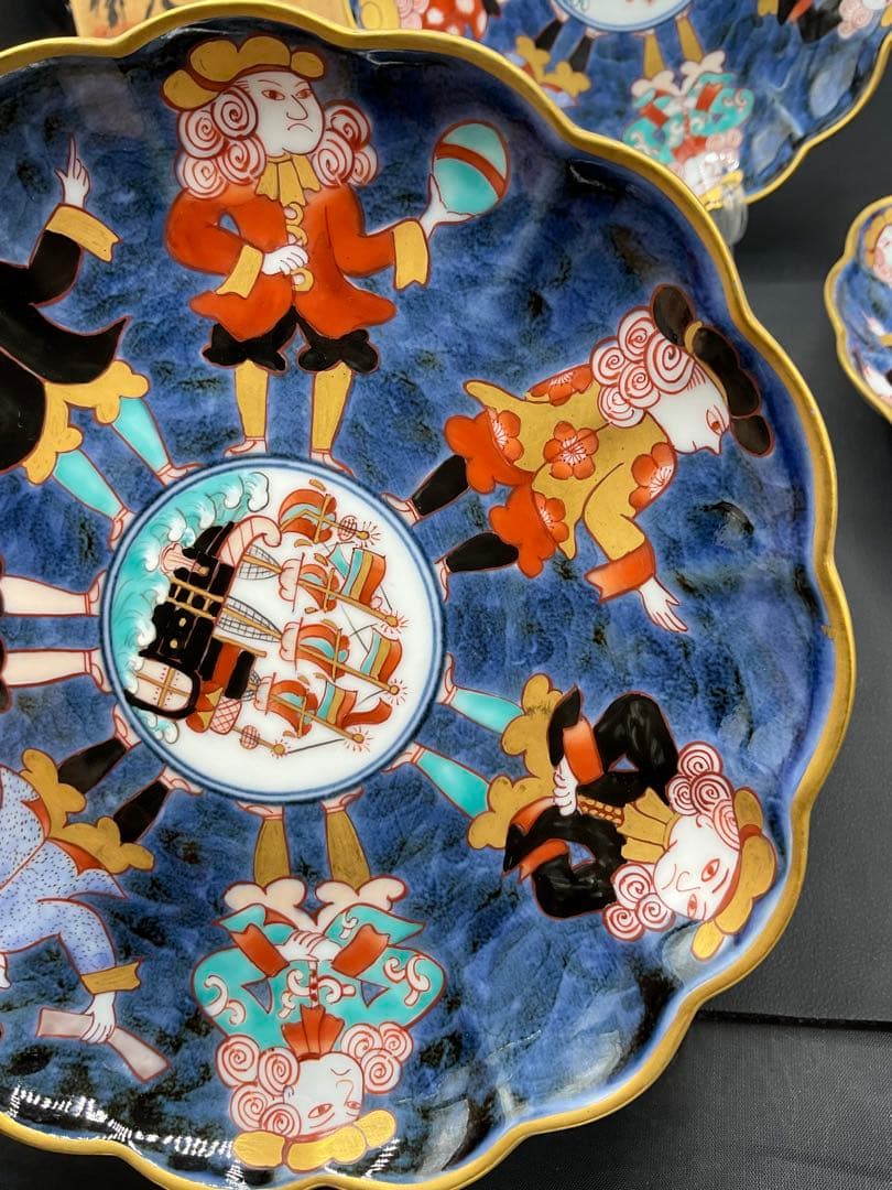 福右衛門窯　古伊万里　皿　染錦献上手　福右衛門