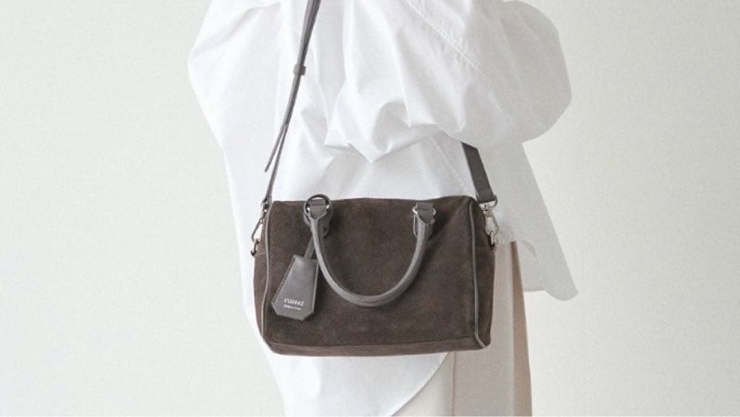 russet スエード2wayミニボストンバッグ