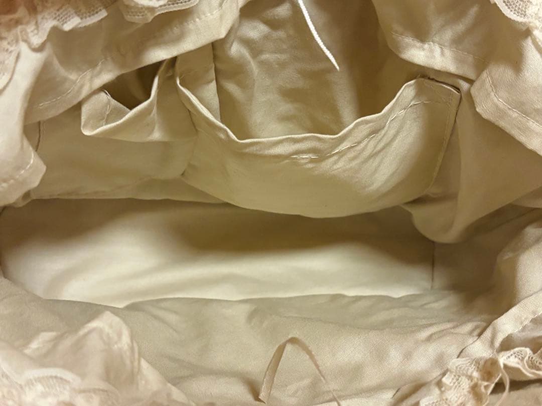 さえら◇ヒスクローネ◇かごバッグ◇レース装飾◇美品◇肩かけ