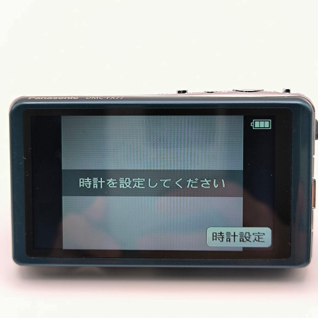 ケース付き美品　Panasonic LUMIX DMC-FX77 スエードブルー