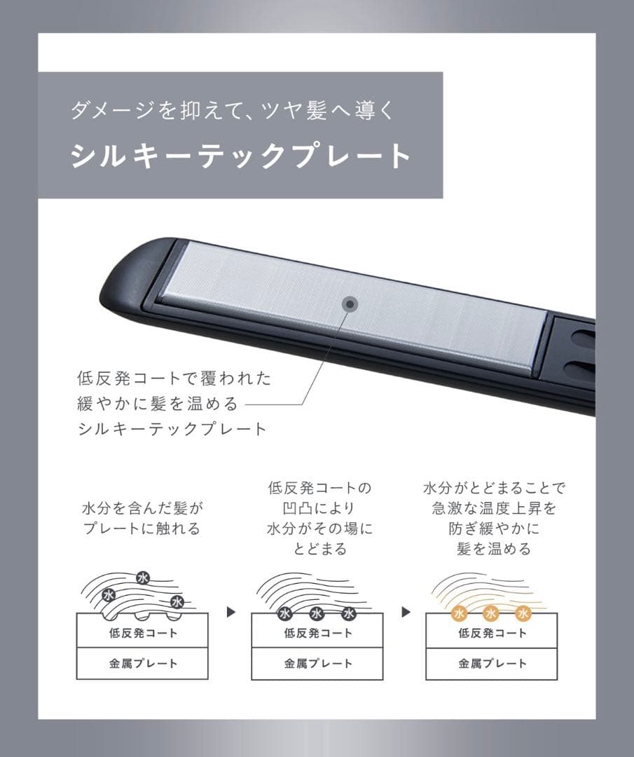 サロニア スムースシャイン ストレートアイロン ヘアアイロン