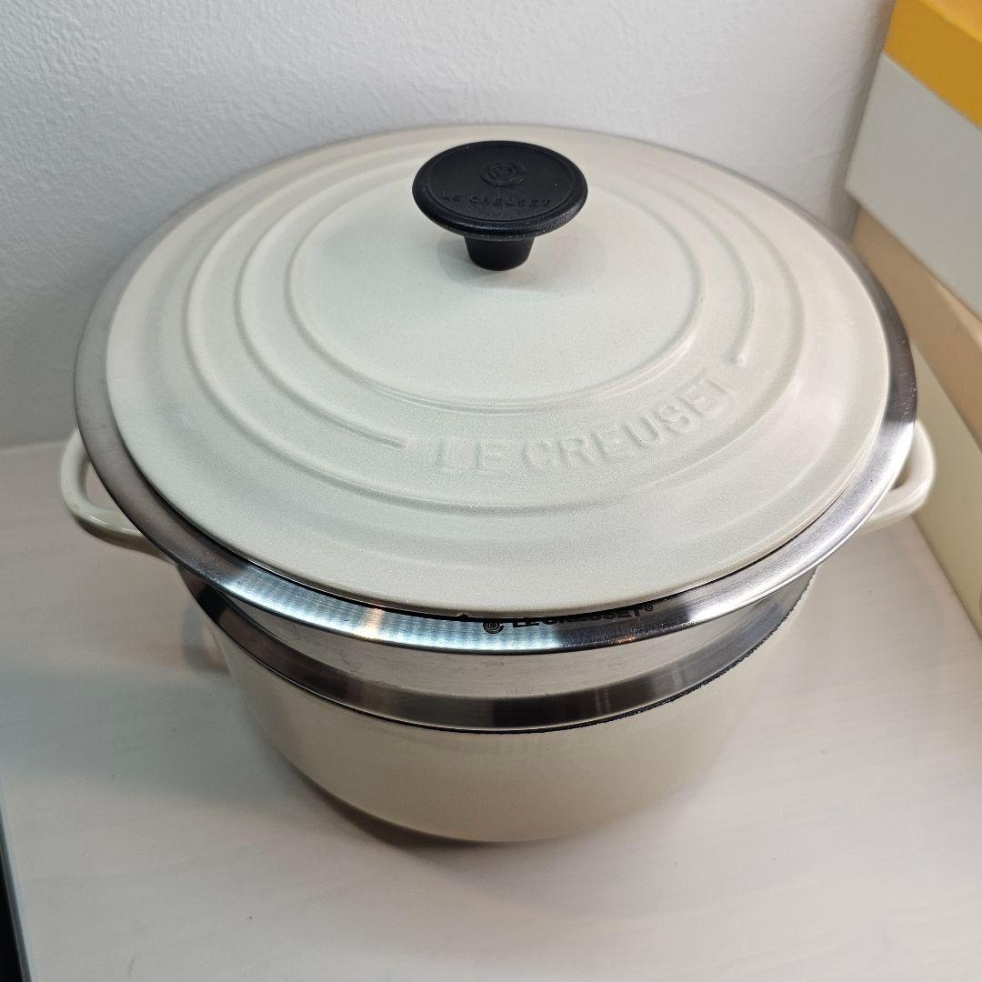 LE CREUSET ル・クルーゼ 限定カラー メレンゲ 両手鍋 20cm