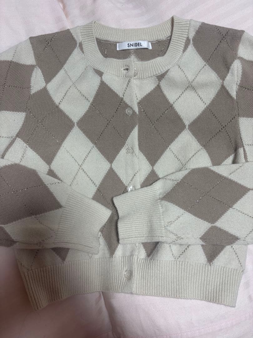 snidel スナイデル アーガイルニットアンサンブル