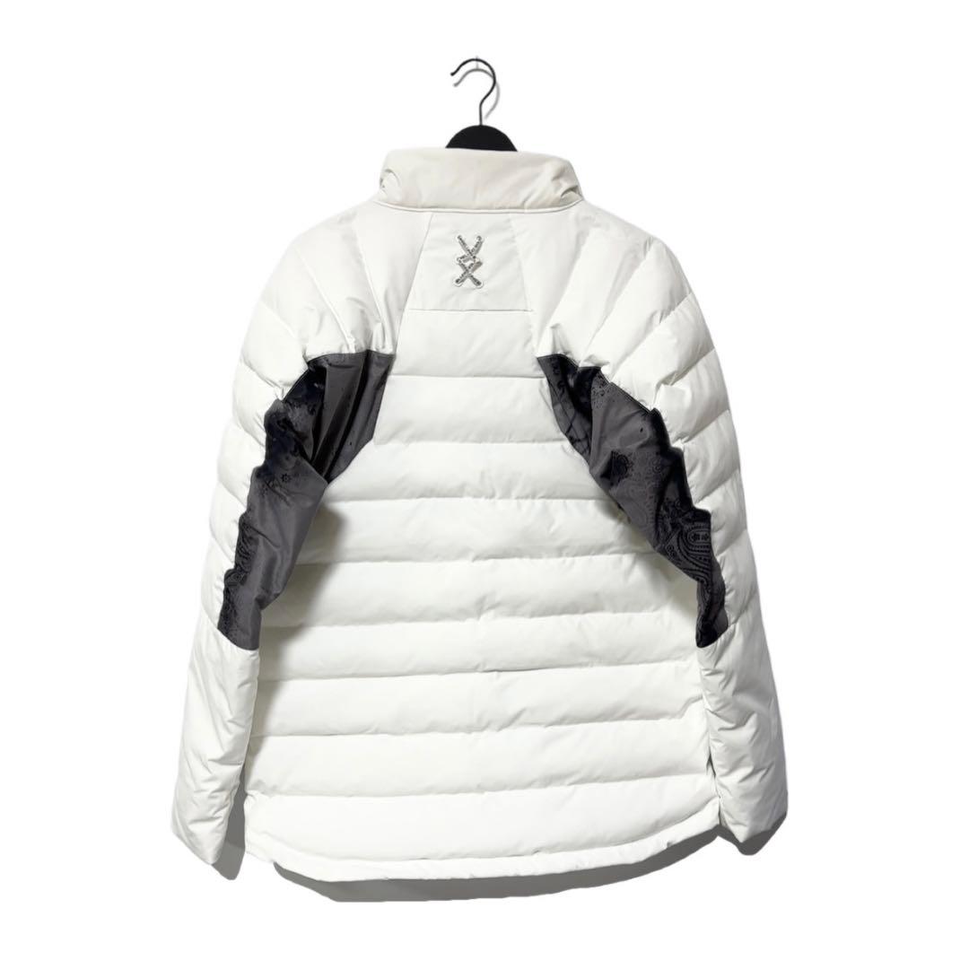 新品 ラッセルノ ゴルフ パデッド ジャケット ペイズリー ホワイト L 5