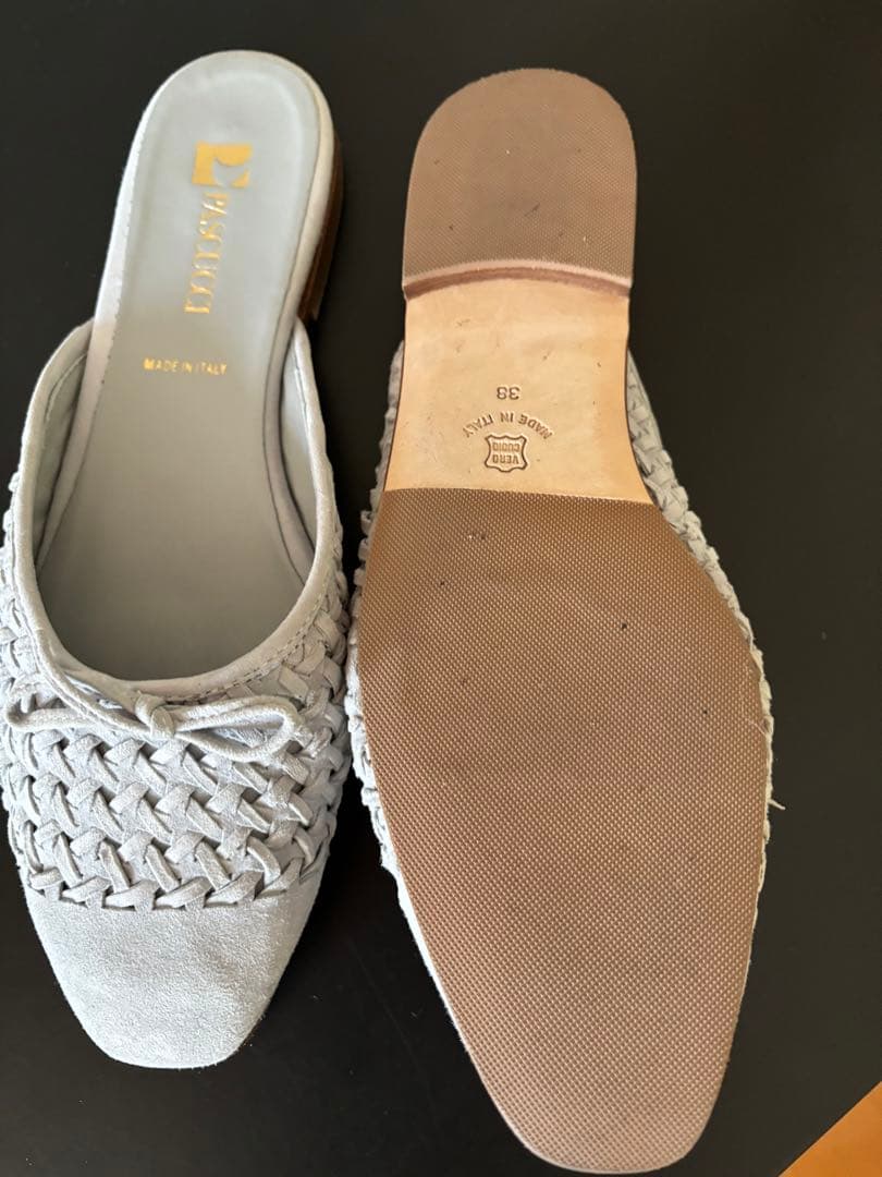 パスクッチ PASCUCCI ライトグレースウェード　38