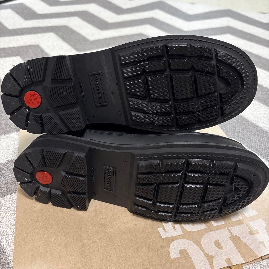 専用！HUNTER ブラック チェルシー ステッチ サイドゴア ブーツ 24cm