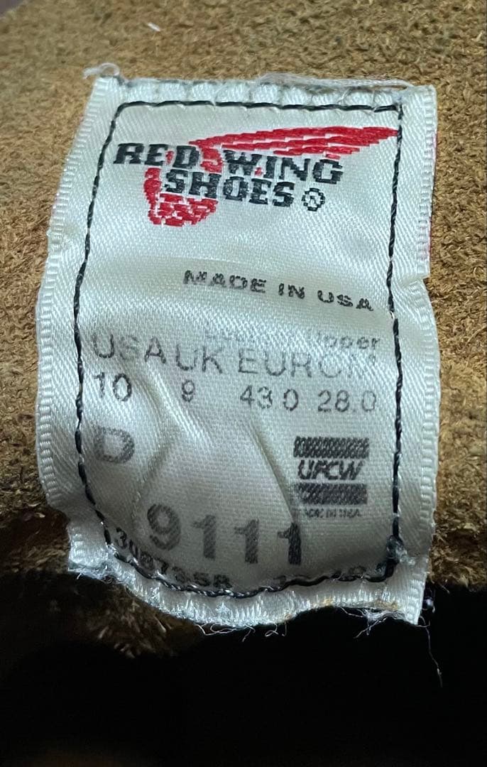 レッドウイング 9111 ファクトリーセカンド