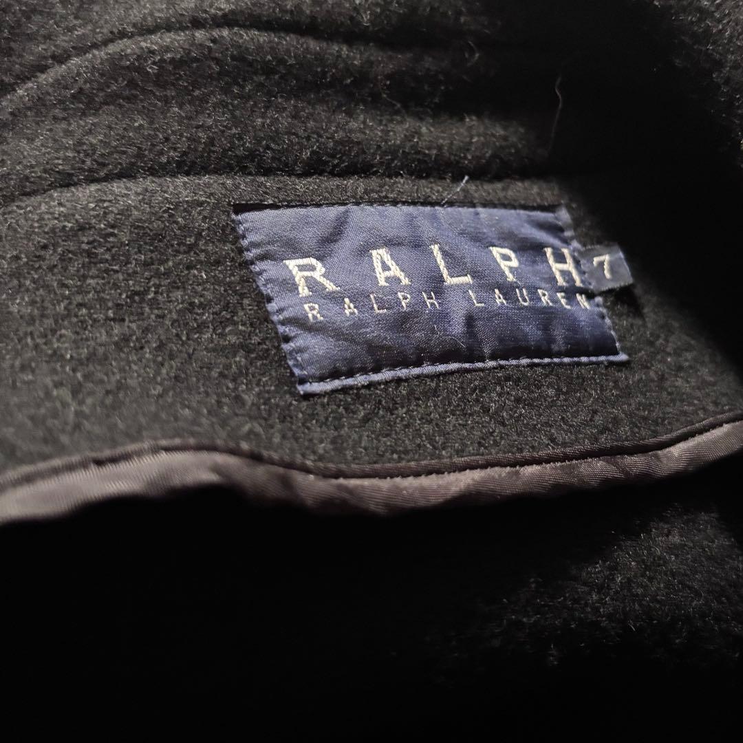 【ラルフローレン】RALPH LAUREN 美品 ウール100%ピーコートS 黒