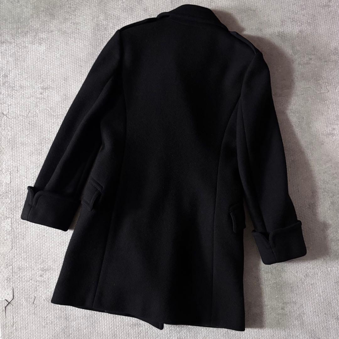 【ラルフローレン】RALPH LAUREN 美品 ウール100%ピーコートS 黒