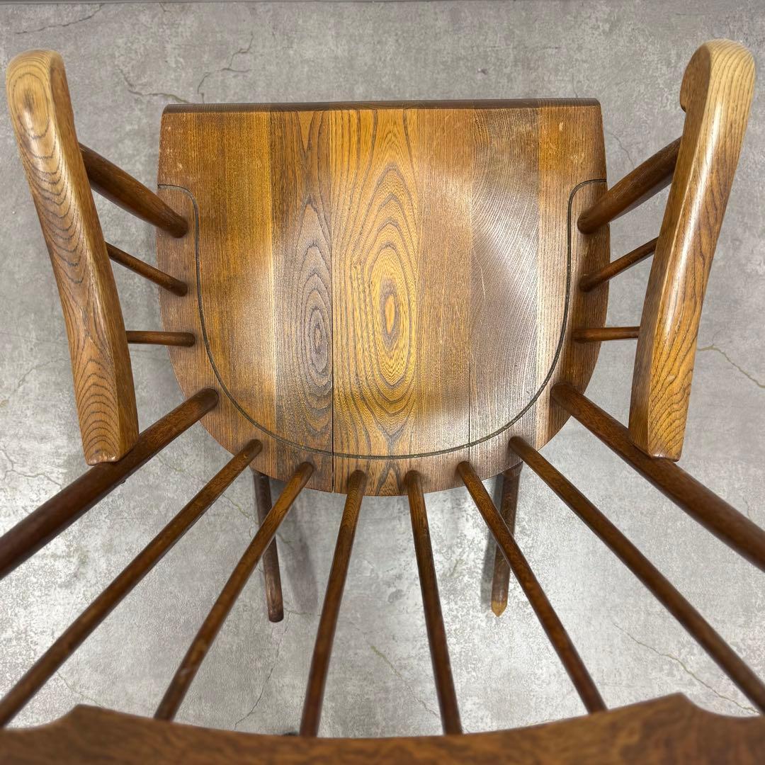 SNT1460 アンティーク 飛騨産業「穂高」ロッキングチェア ハイバック