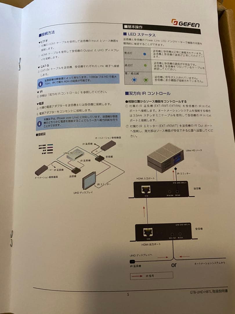 残り2台 未使用品 GEFEN 4K UHD HDBaseT HDMI 延長器