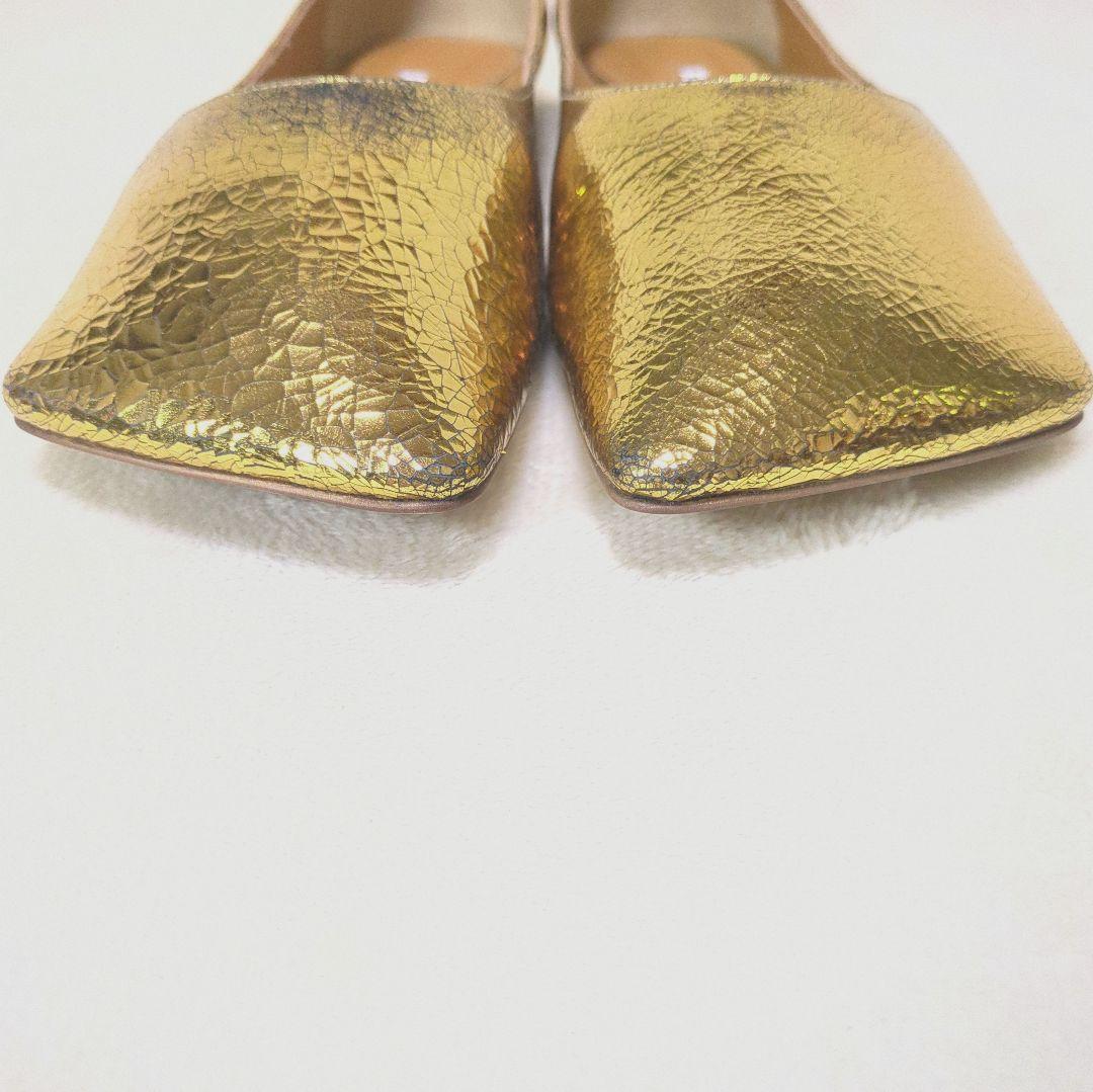 PIPPICHIC✨【美品】スクエアトゥ フラットシューズ　パンプス　23.5