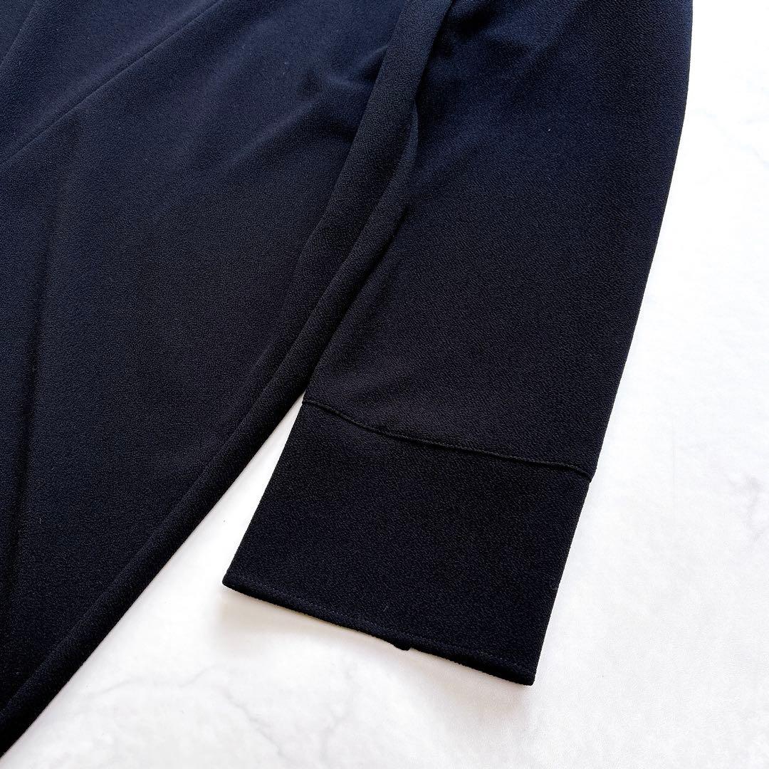 【Leilian】Vネックワンピース　近年モデル　ネイビー　大きいサイズ　13+