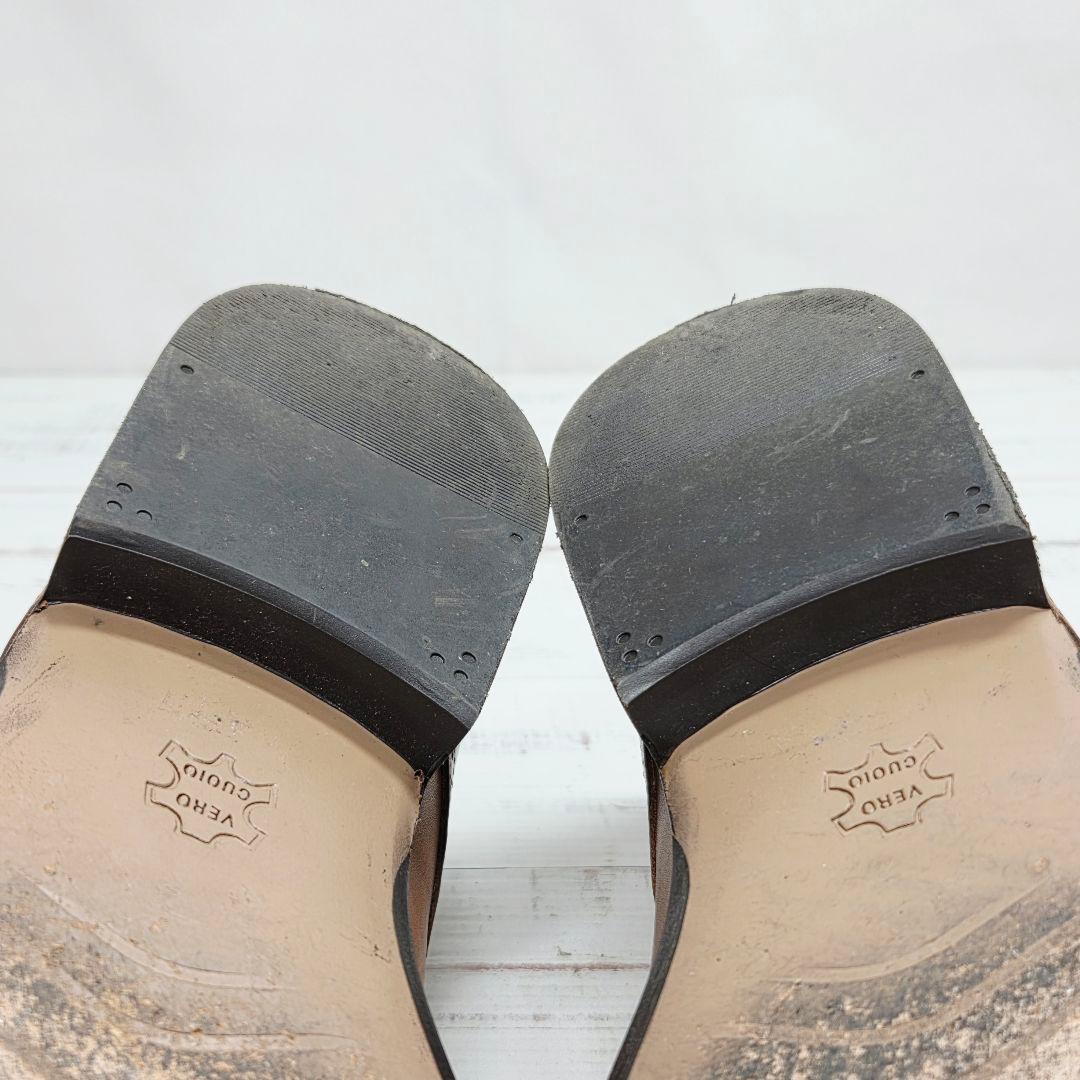 ZUO 南青山 高級 本革 外羽根 ウィングチップ ドレスシューズ 茶 27㎝