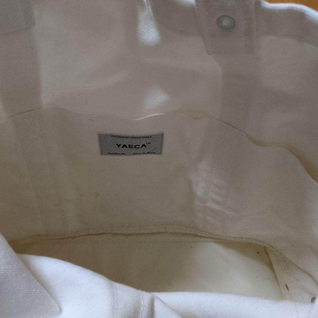 YAECAホワイトキャンバストートバッグ