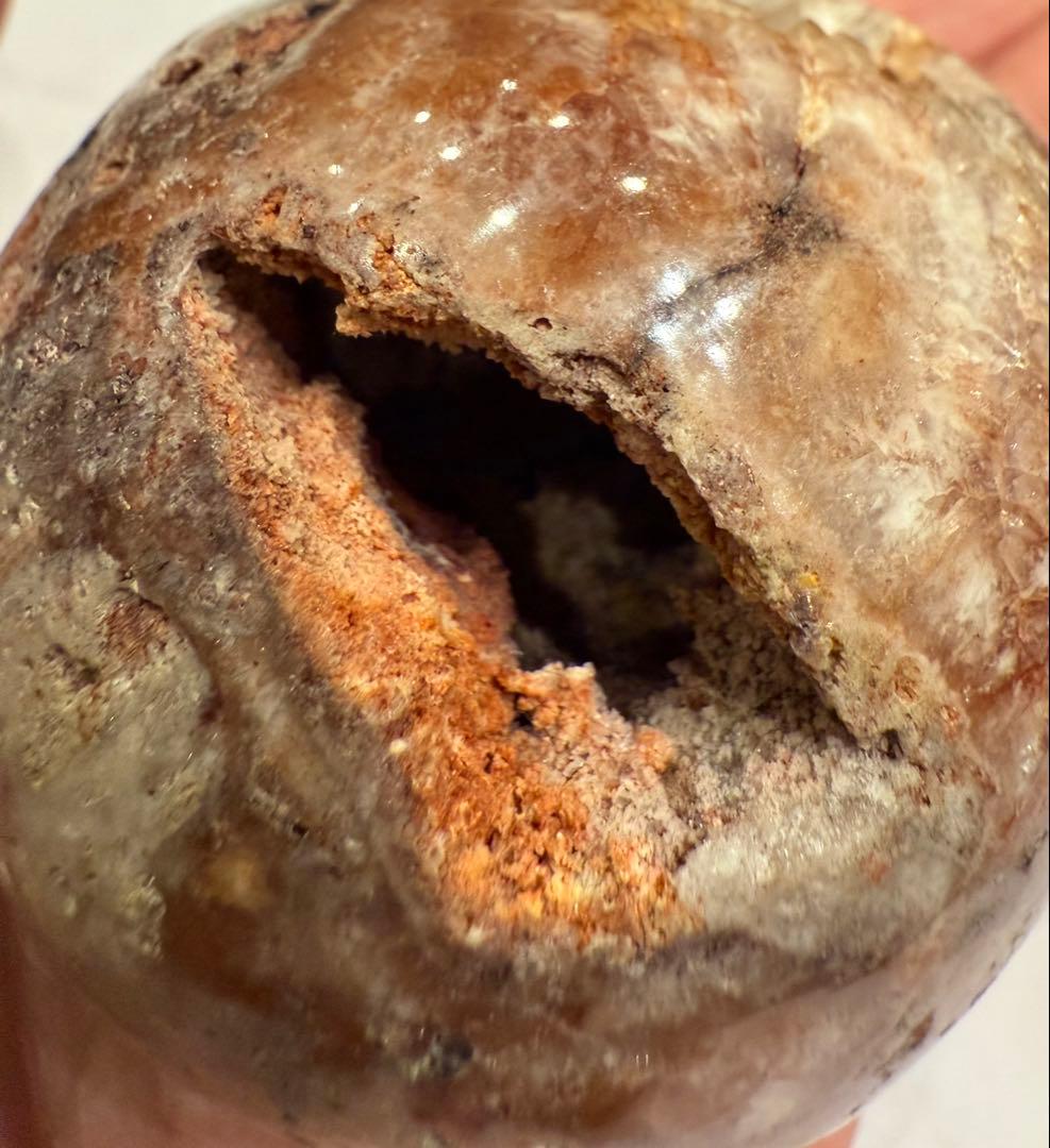 珍しい♡ レッド スファレライト 水晶 共生 スフィア 丸玉 笑口 天然石