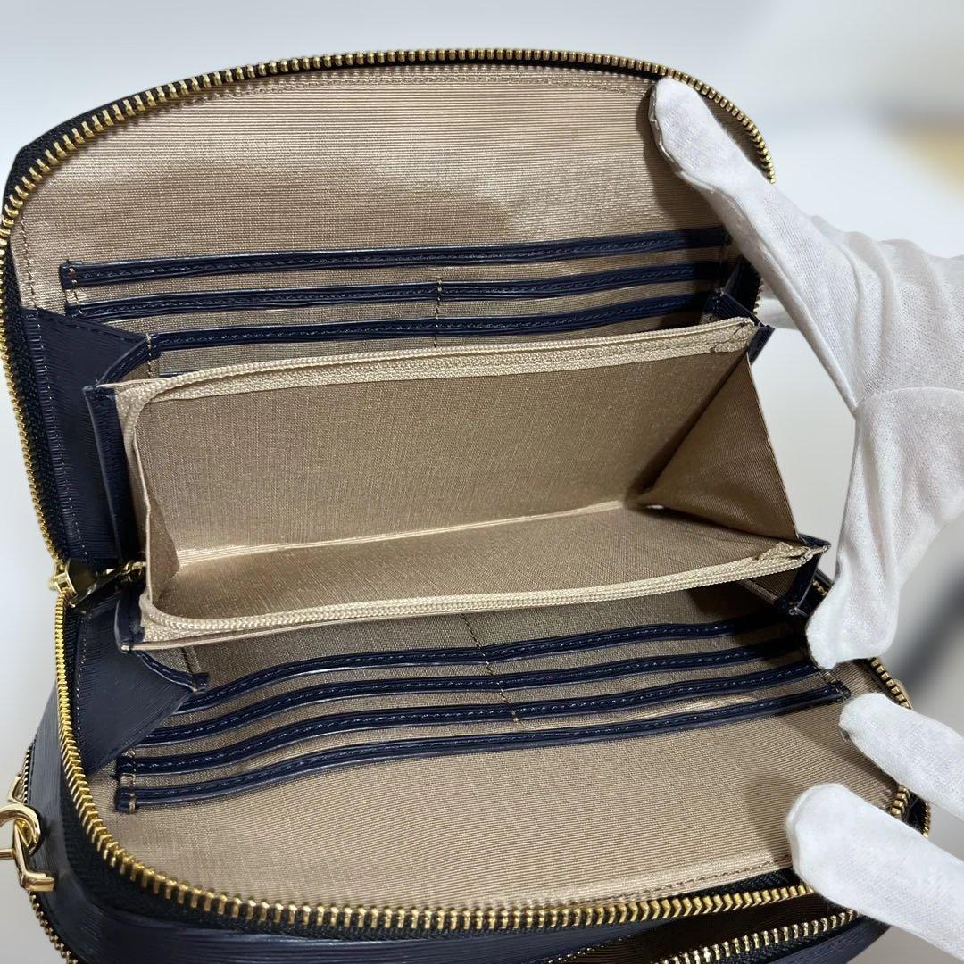 ✨美品✨TOPKAPI ネイビー ショルダーバッグ　SPIGA 牛革