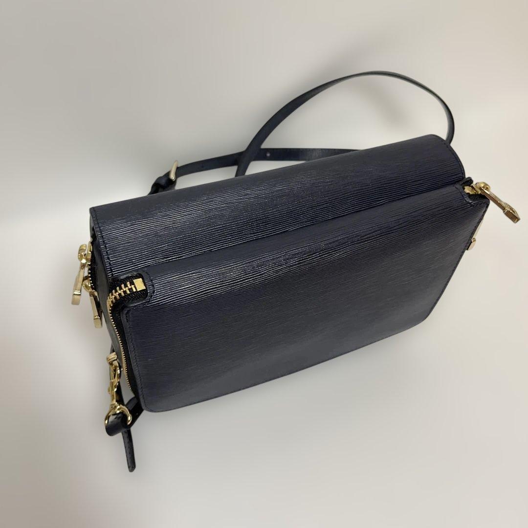 ✨美品✨TOPKAPI ネイビー ショルダーバッグ　SPIGA 牛革