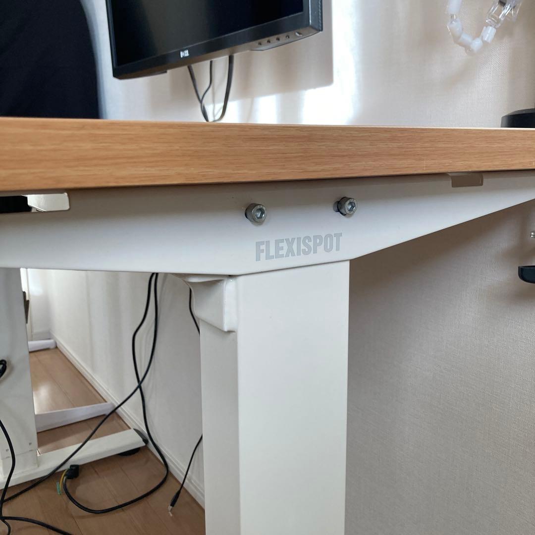 【引取限定】FLEXISPOT 電動昇降式デスク天板付き120cm×60cm