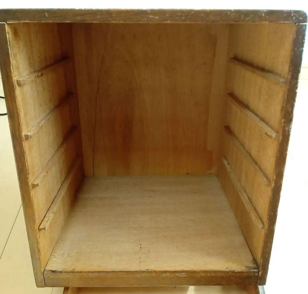 古材　昭和レトロ　書類棚　レターケース　5段