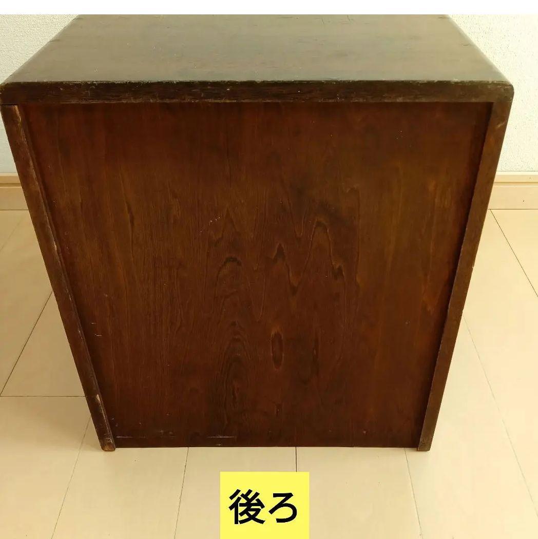 古材　昭和レトロ　書類棚　レターケース　5段