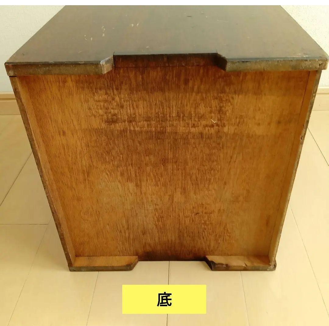 古材　昭和レトロ　書類棚　レターケース　5段