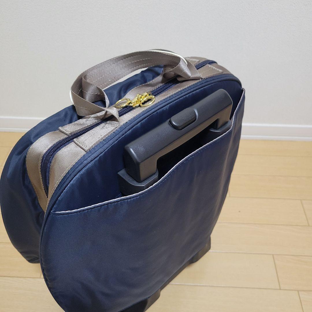 【美品】カナナプロジェクト ソフトキャリーバッグ ネイビー チャーム付き