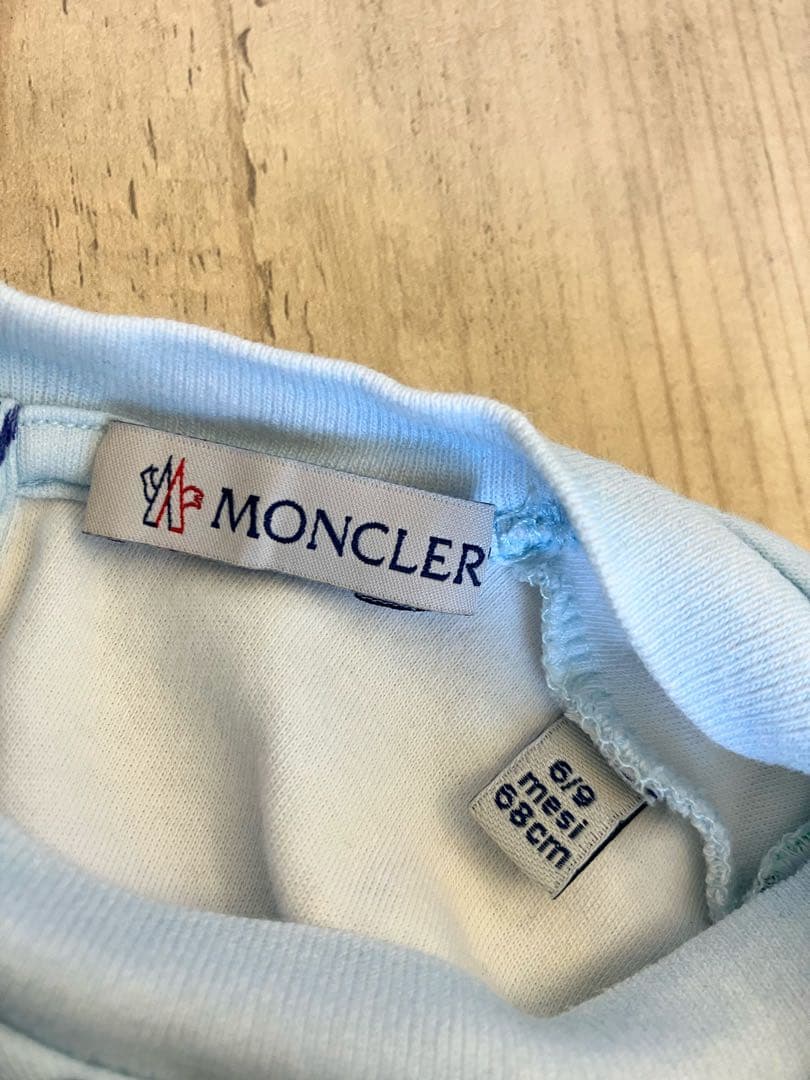 【本物コード確認済】23ss MONCLER ロンパース　6-9Ｍ　ライトブルー
