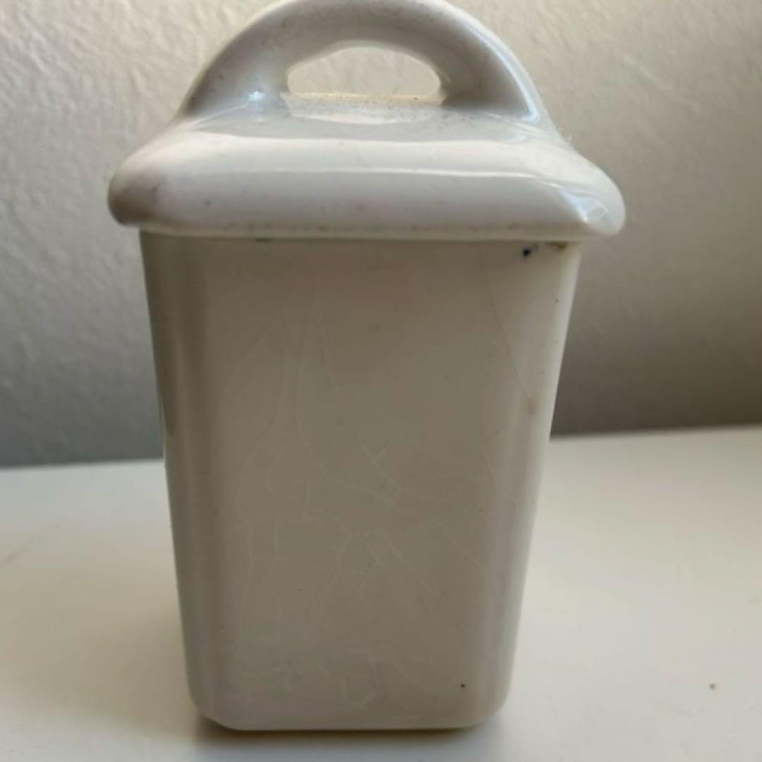 クレイユモントロー　ベアン　バスク柄　キャニスター　フランスアンティーク