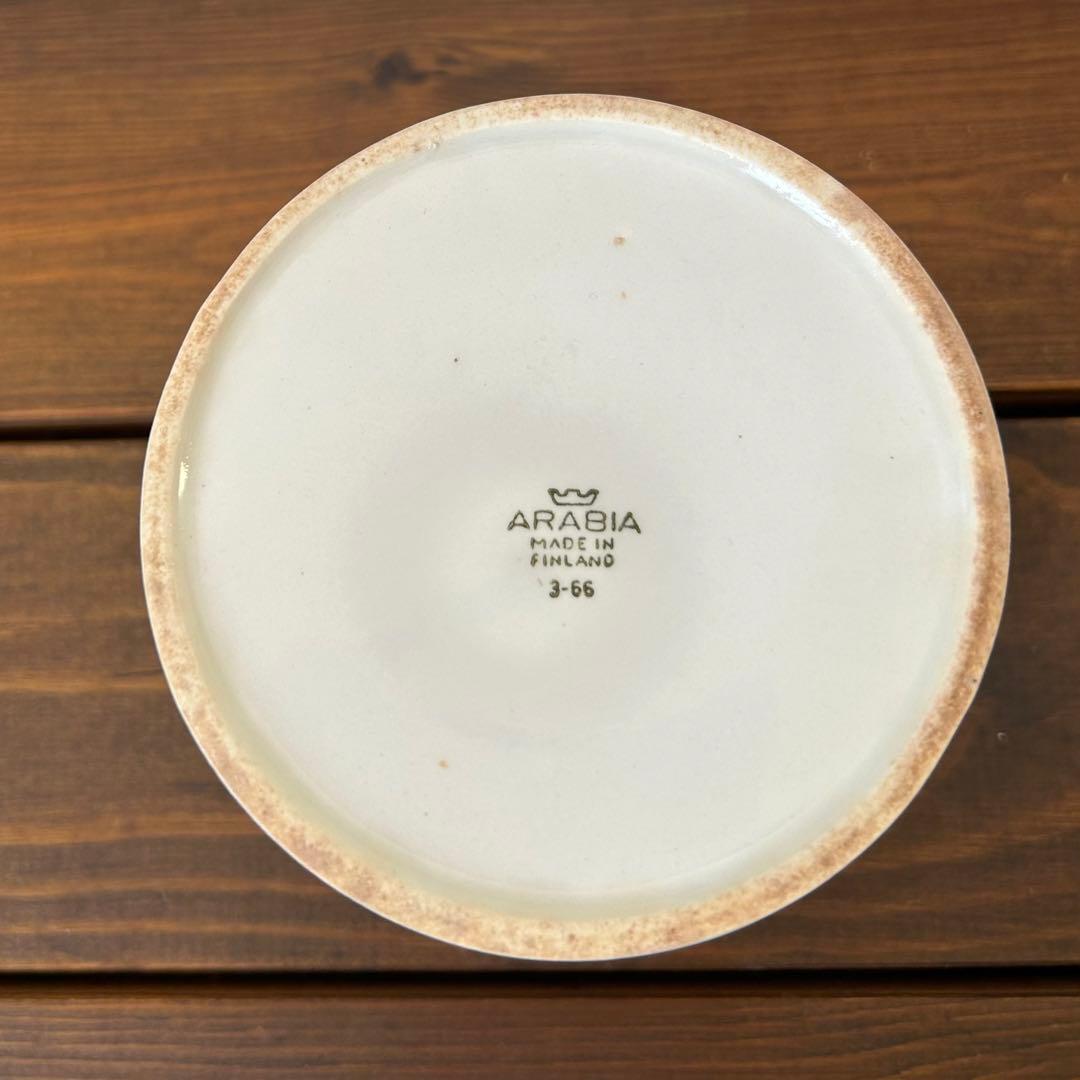 アラビア　ポモナ 蓋付き容器(リンゴンベリー) 1962年(9cm）