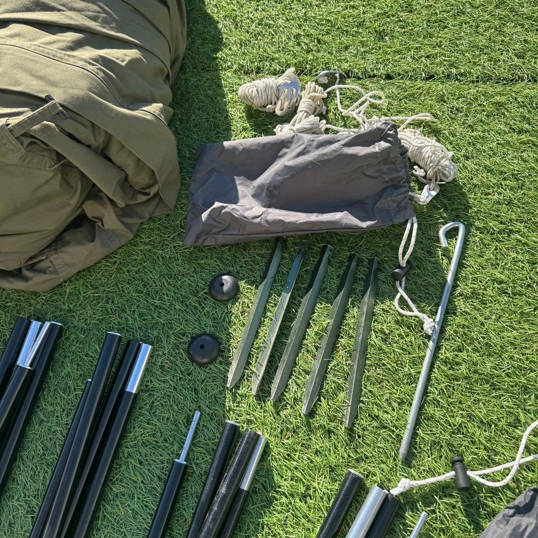 美品　バンドック ソロベースEX 二股ポール付き　カーキ