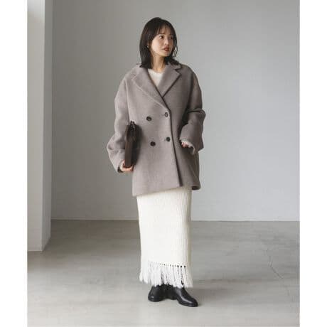 NOBLE　MTRオーバーPコート36　ベージュ