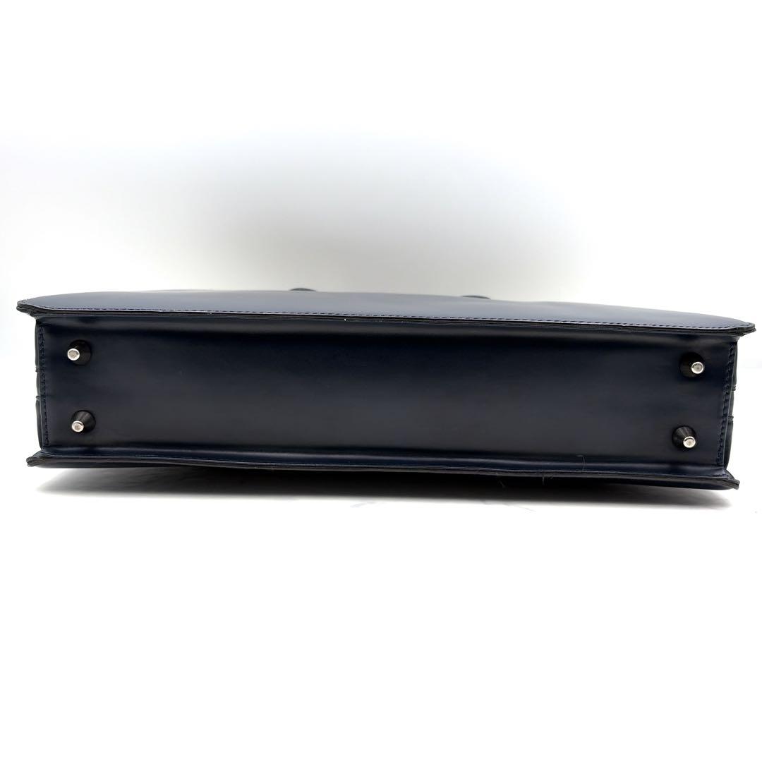 【良品】FUJITAKA フジタカ 本革 ビジネスバッグ B4 2way 紺