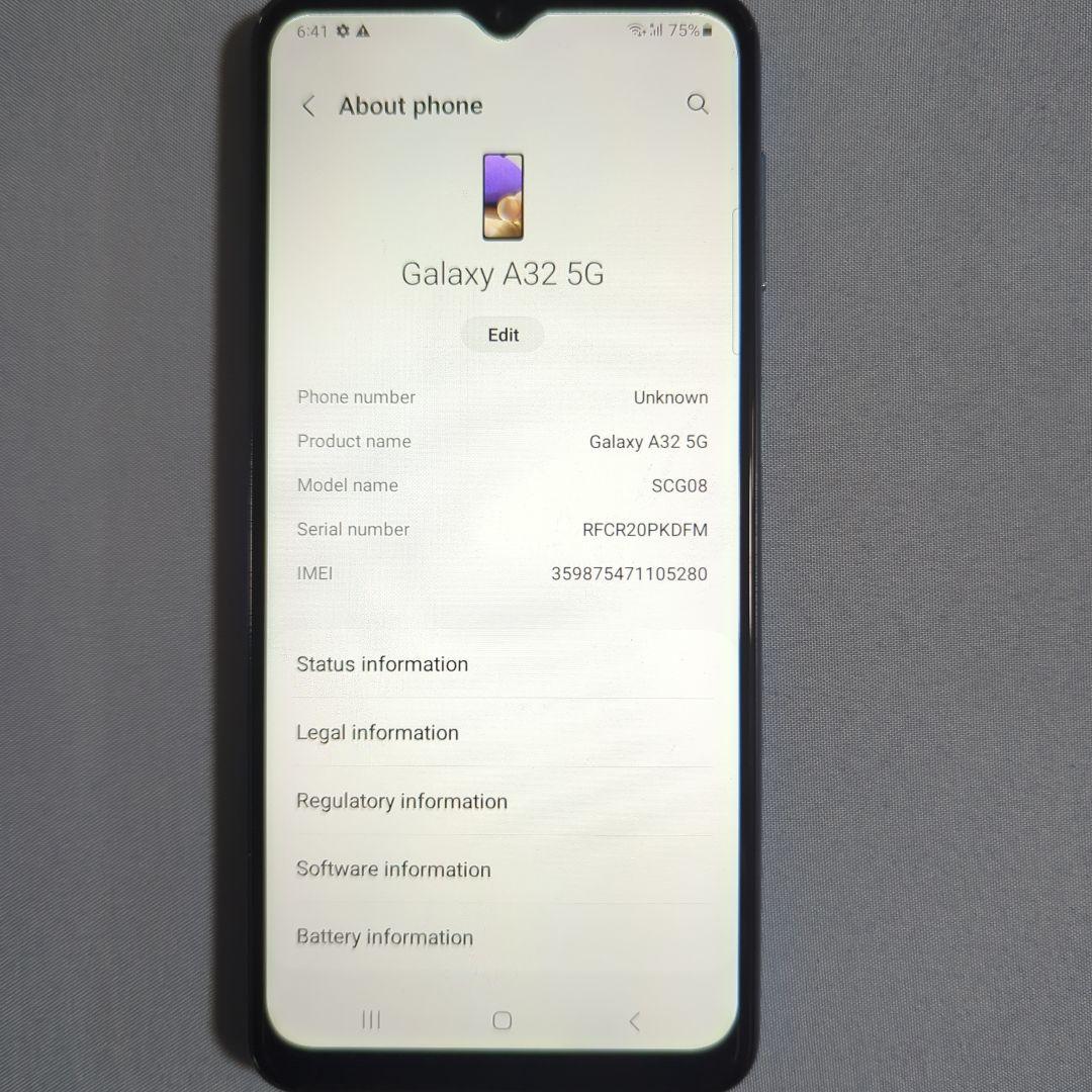 森*本様 Samsung Galaxy A32 5G（SCG08）の出品です