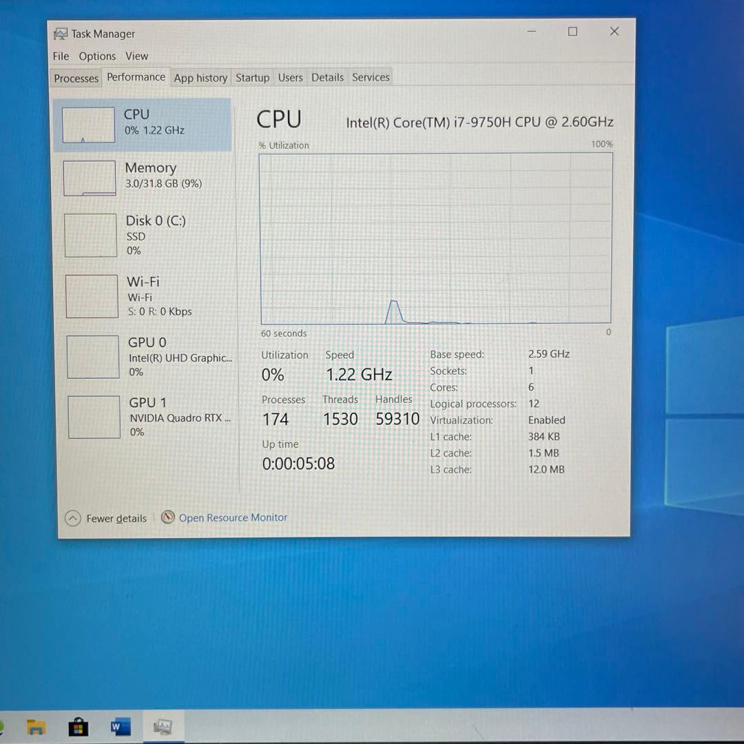 その他ノートPC本体 Dell Precision 7540/I7/32GB/512G/RTX3000