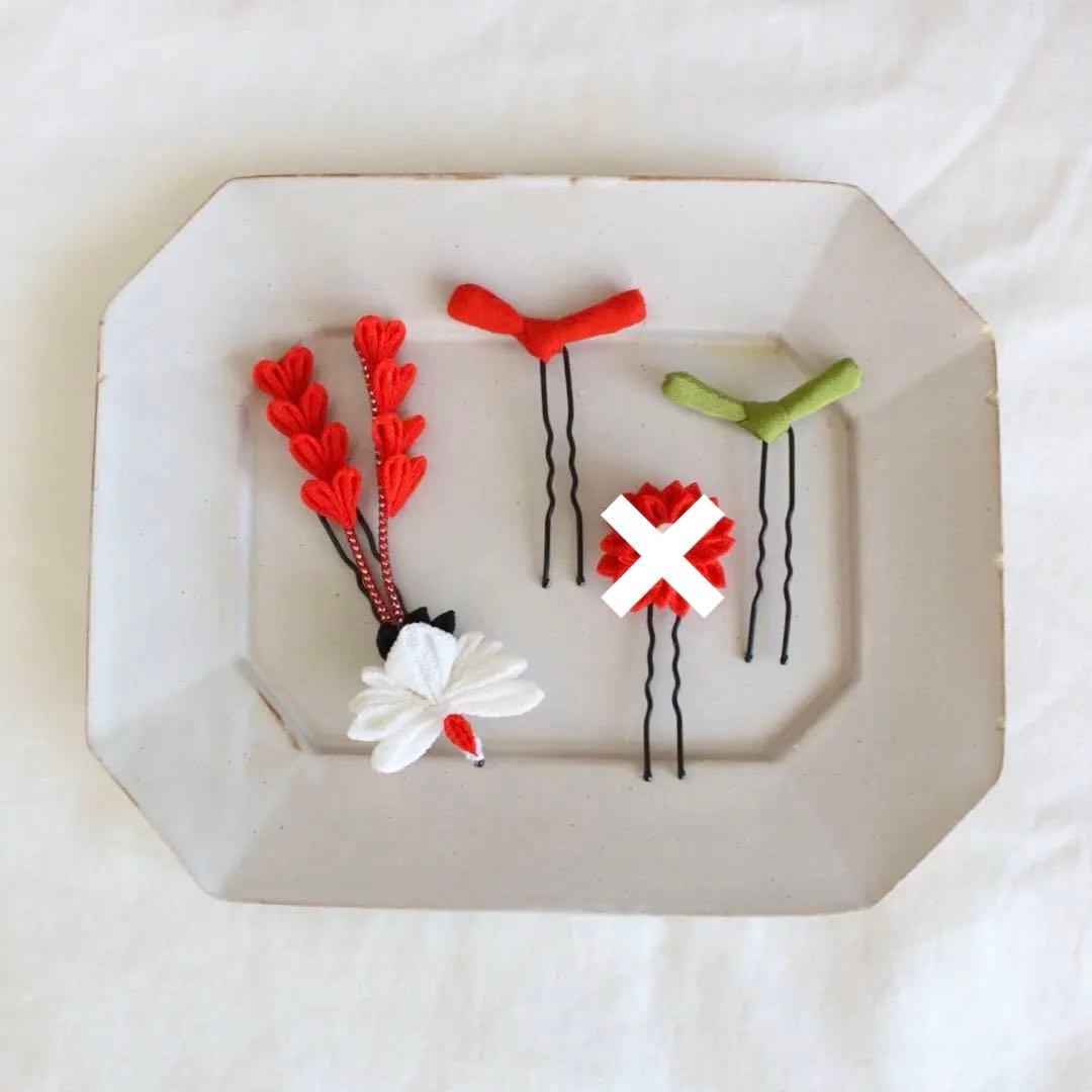 【専用】181.髪飾り 鶴 花 りぼん 着物 子供 七五三