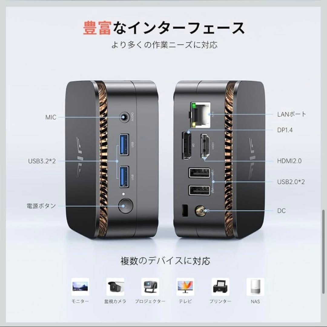 【2025新型・N150初登場】 ミニpc 最大3.60GHz WIFI6