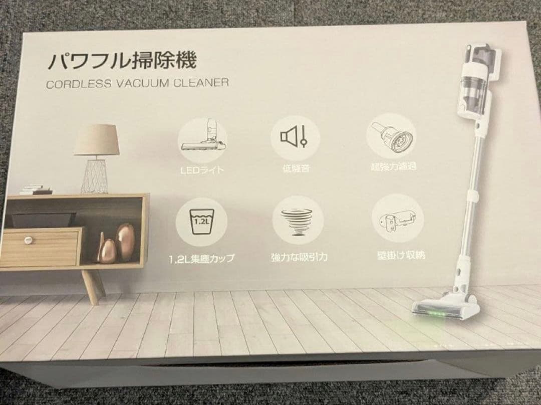 掃除機 コードレス 強力吸引　55分稼働 軽量 グリーンLED搭載