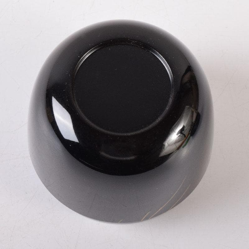 茶道具　輪島塗　小池敏夫（静峯）作　螺鈿装飾　草文　棗　共箱　V　8274