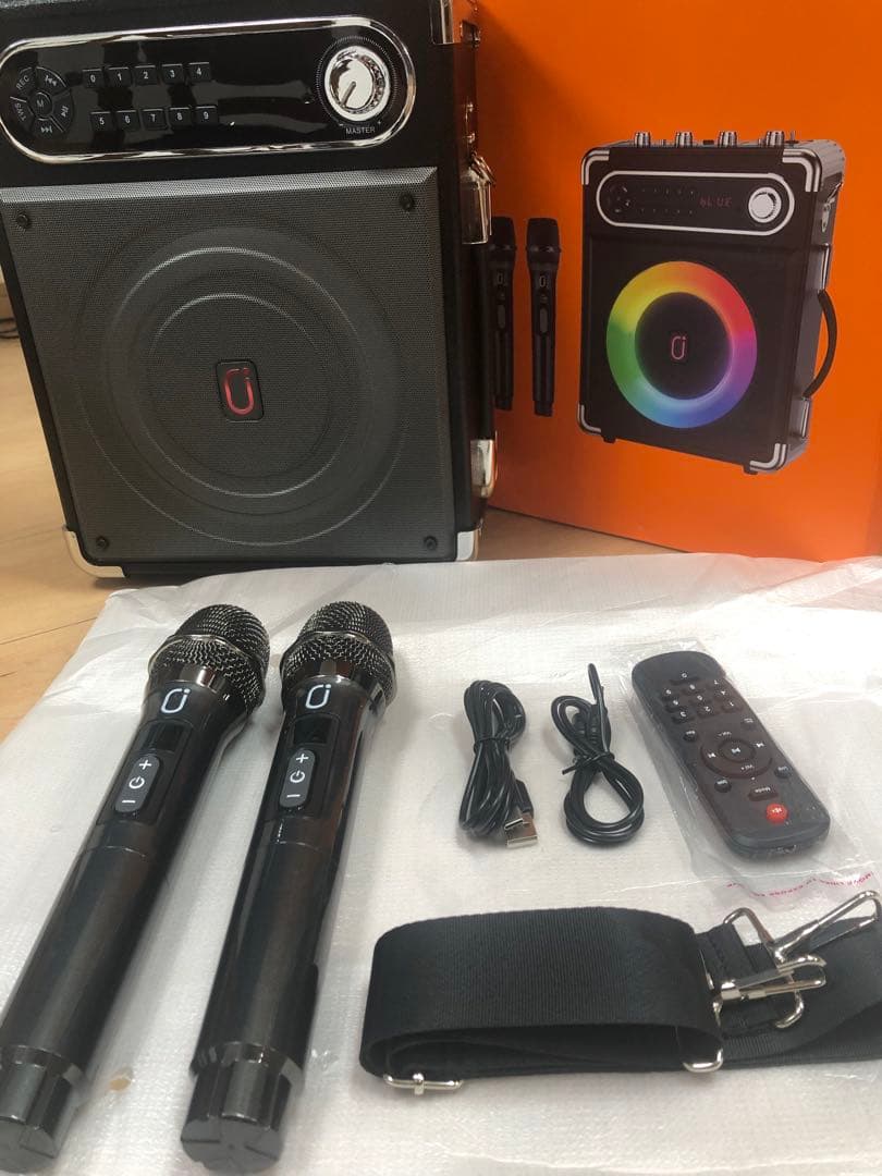 JYX S55カラオケセット ワイヤレスマイク×2 スピーカーBluetooth