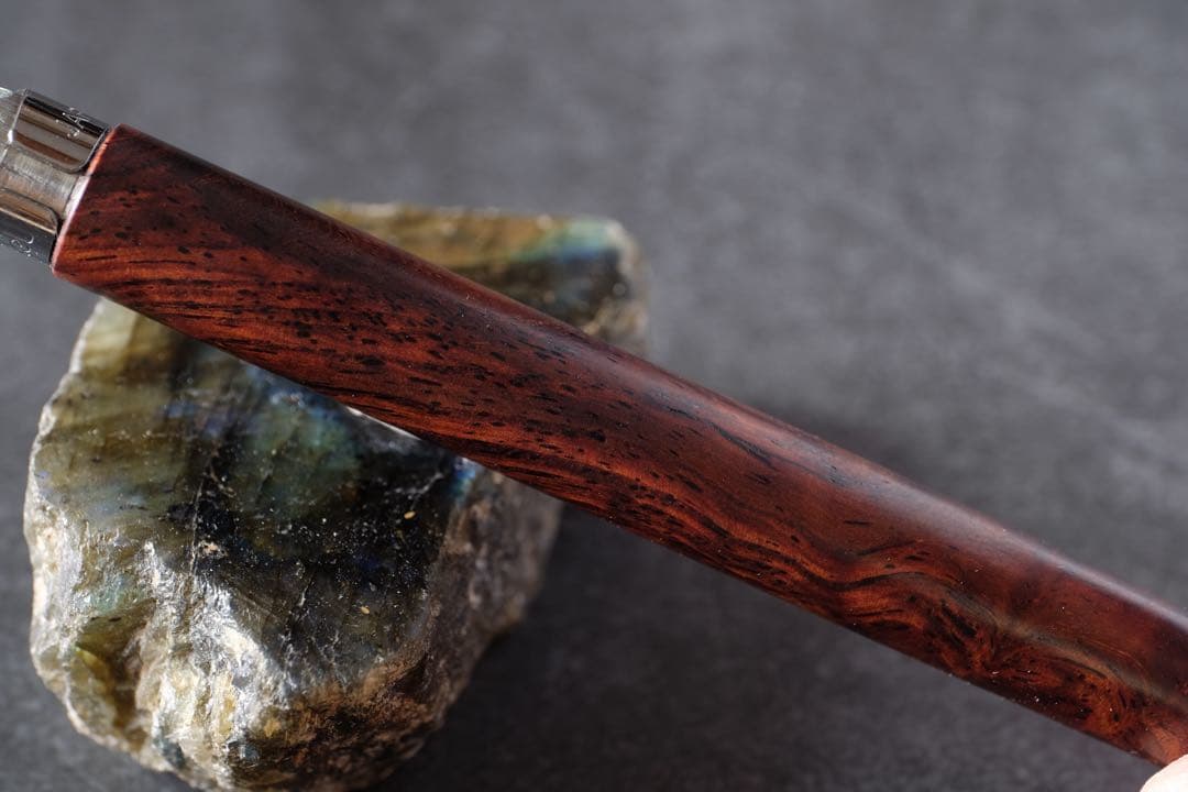 PG5木軸カスタム0184　高村杢工房 製図用シャーペン　ホンジュラスローズ瘤