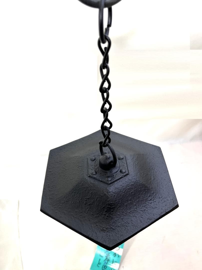 未使用 南部鉄器 『 岩鋳 』 風鈴 吊り灯篭 砂鉄風鈴 啄木短冊付き