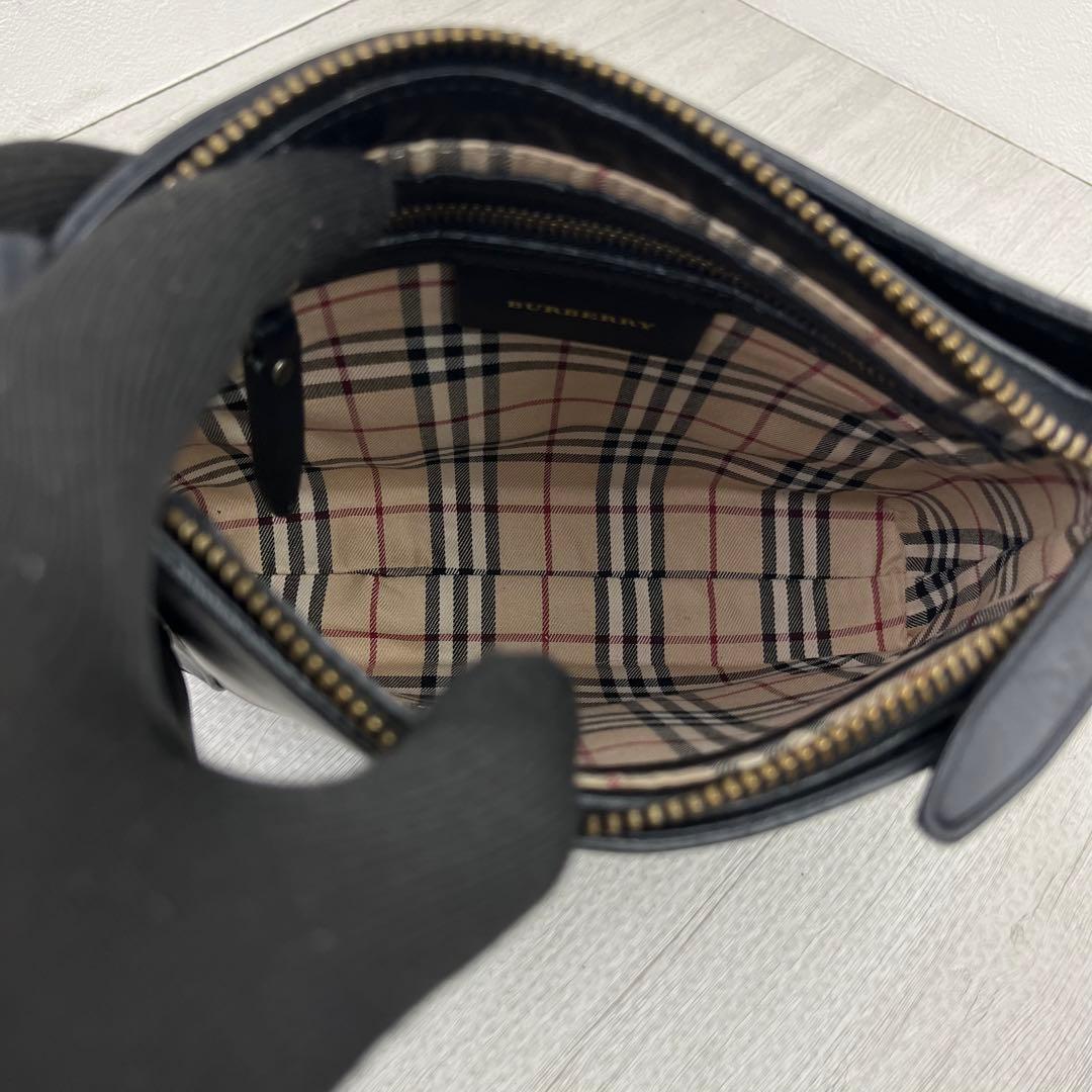 美品✨ Burberry バーバリー ショルダーバッグ ノバチェック レザー