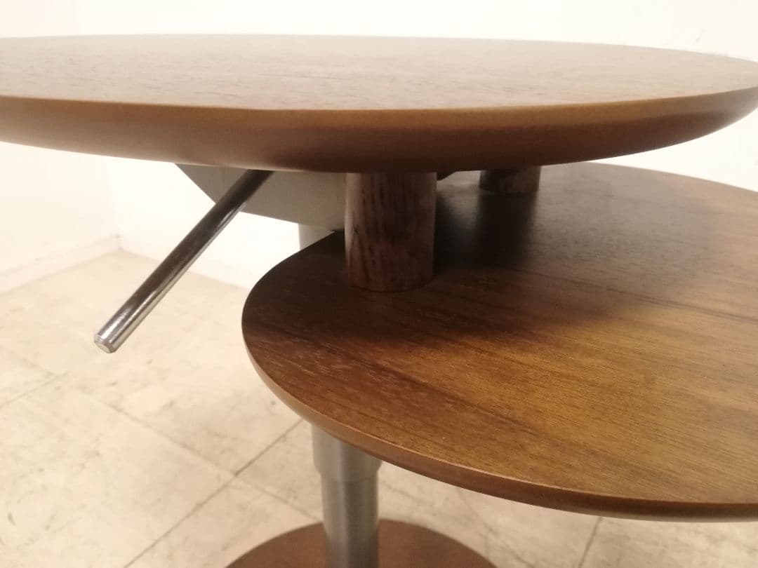 モデルルーム展示品 カリモク家具 ウォールナット 昇降式サイドテーブル