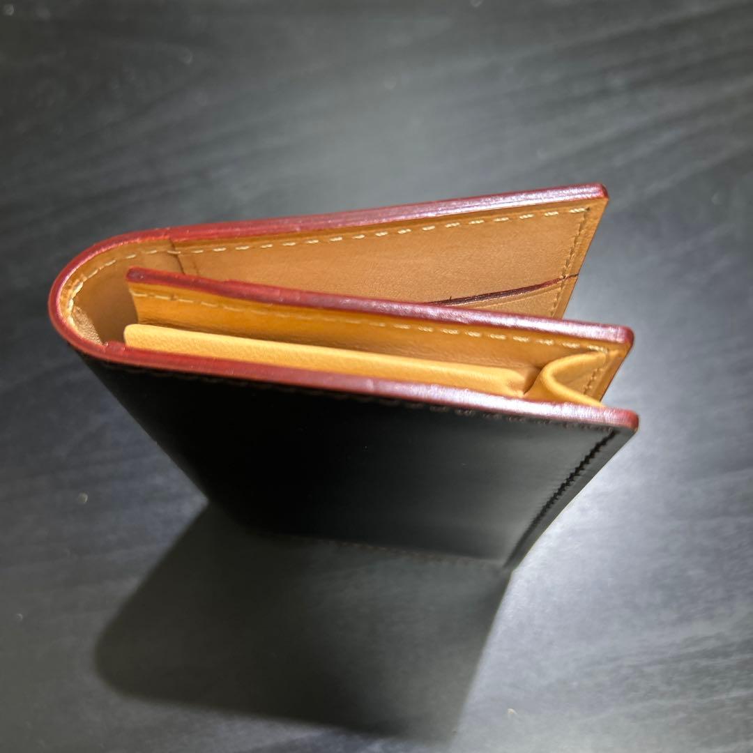 GANZO 革／レザー 名刺入れ／カードケース 黒／ブラック