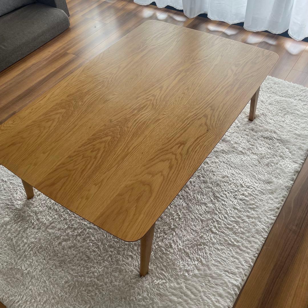 mugii様　天然木オーク材 北欧こたつテーブル 長方形(120×80)送料込