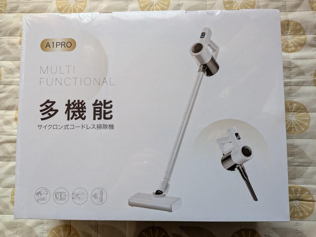 【1点限り】　コードレス掃除機　スティッククリーナー　軽量　LCD液晶　ホワイト